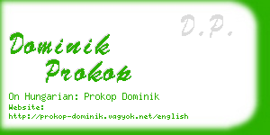 dominik prokop business card
